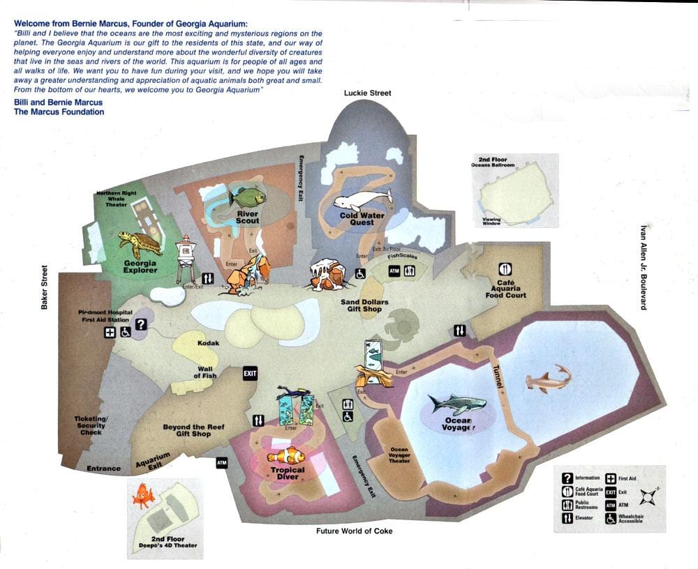 格鲁吉亚的水族馆的地图
